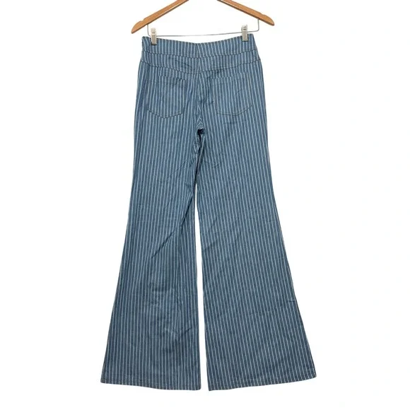 NWT Lightweight Wide Leg Sailor Pants Women's Small Coastal Preppy Nautical - Picture 8 of 10